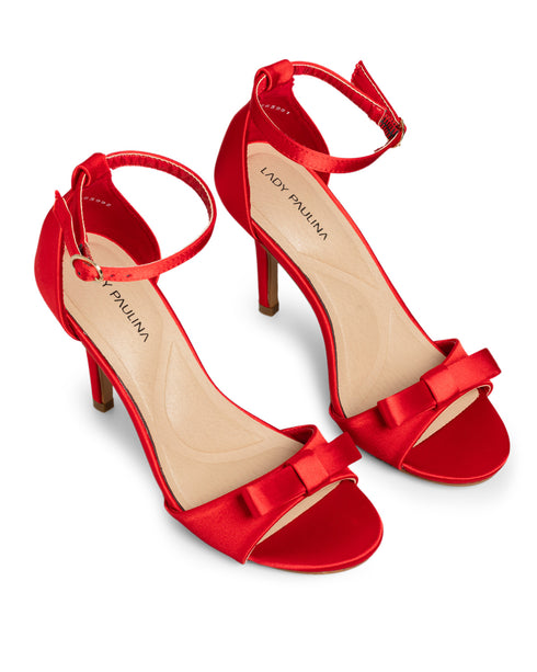 Graceful Charm – Sandalia Roja Ankle Strap 28914